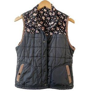 Element Black Floral Vest